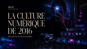 Silhouette prenant un selfie devant un miroir, illustrant l’influence d’Internet sur la mode en 2016.
