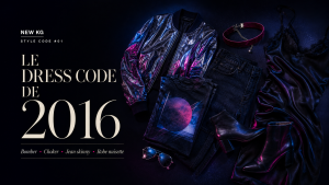 Bomber métallisé, jean skinny, choker et robe nuisette représentant les tendances mode de 2016.